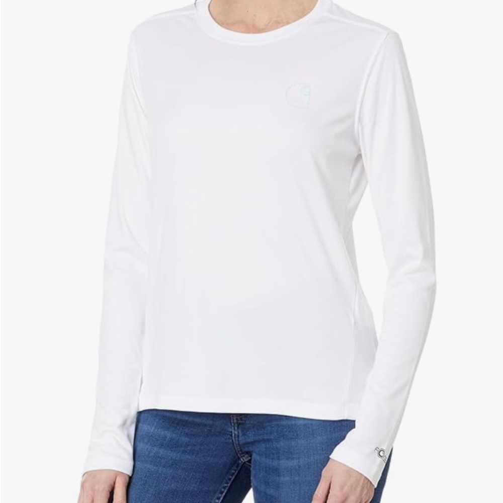 Carhartt Women's White Long Sleeve Tee women’s Large